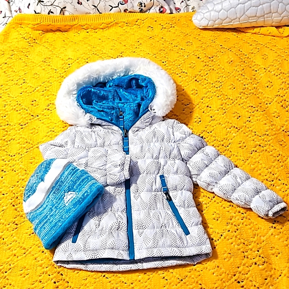 Snozu warm winter girl coat set with a hat